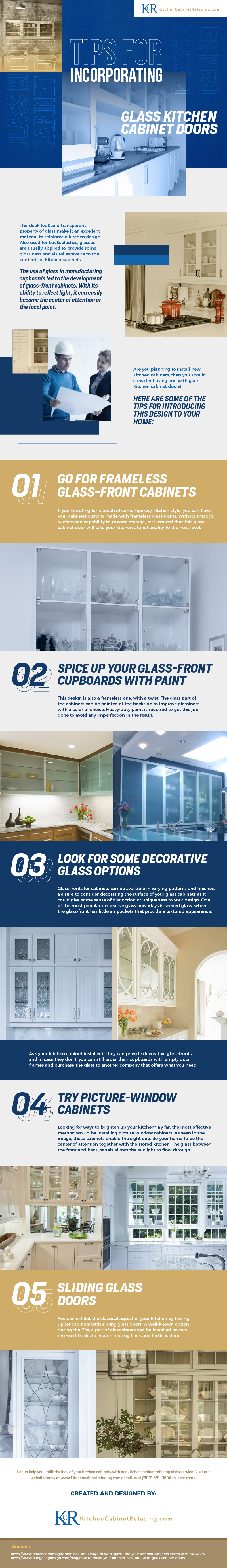 Tips for Incorporating Glass Kitchen Cabinet Doors