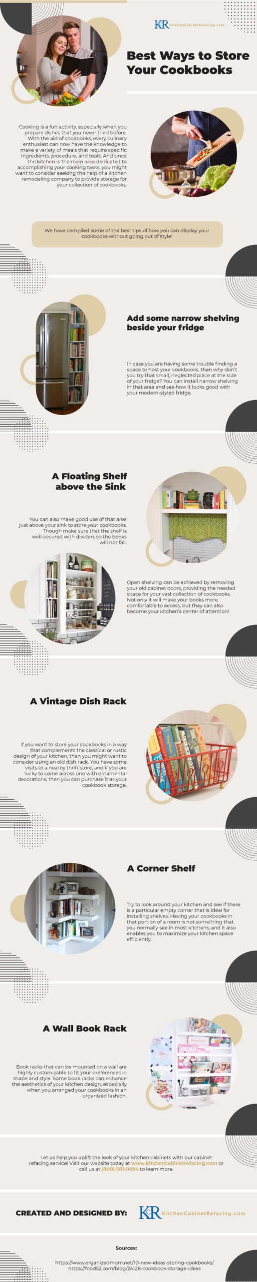 Best-Ways-to-Store-Your-Cookbooks Infographic